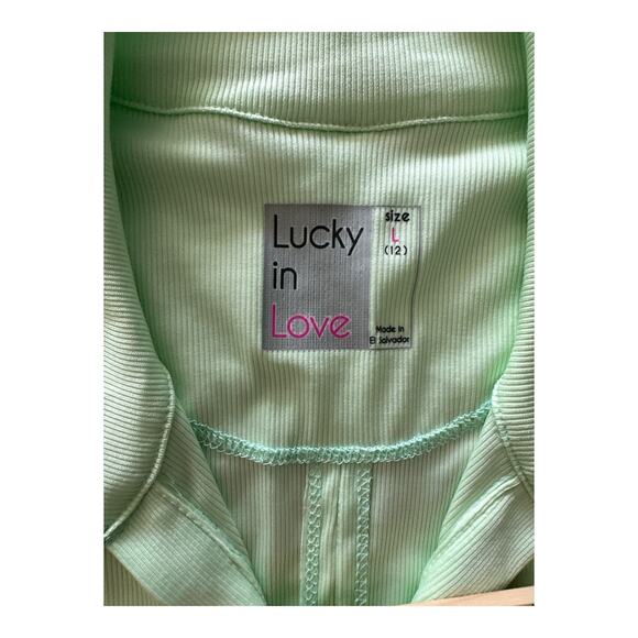 Lucky‎ in Love Women Rib Tie Back Tennis Tank Keylime Size L(12) - Picture 7 of 8